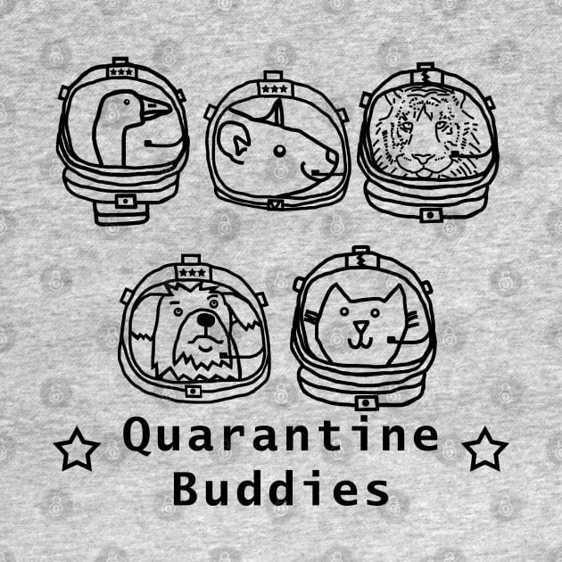 Space Crew 2420 Quarantine Buddies Line Drawing by ellenhenryart